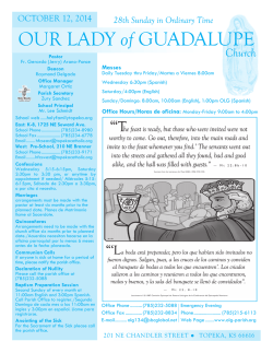 October 12 - Our Lady of Guadalupe Catholic Church