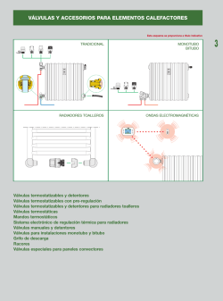 v&aacute;lvulas y accesorios para elementos calefactores - Caleffi