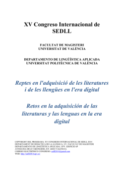 programa provisional - XV CONGRESO INTERNACIONAL DE LA