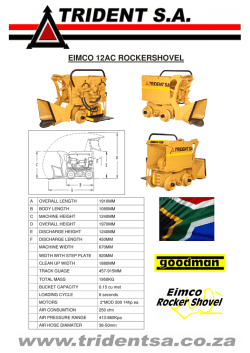EIMCO 12AC ROCKERSHOVEL - Trident S.A.