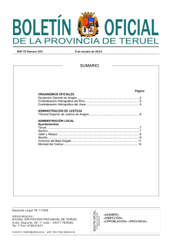 Bop del - Diputaci&oacute;n Provincial de Teruel