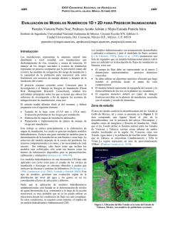 evaluaci&oacute;n de modelos num&eacute;ricos 1d y 2d para predecir inundaciones
