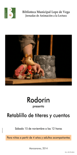 Retablillo de t&iacute;teres y cuentos