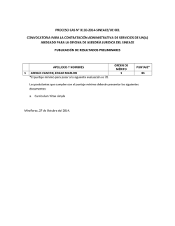 resultados evaluaci&oacute;n curricular - Sineace