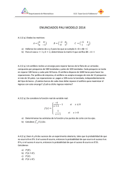 Enunciados PAU (Modelo, Junio y Septiembre) 2014 - IES Juan