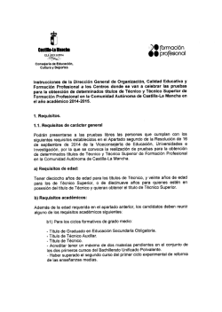 II. Instrucciones pruebas libres 2014-2015 - &iexcl;Bienvenidos a IES