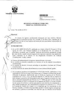 sentencia interlocutoria del tribunal constitucional asunto fundamentos