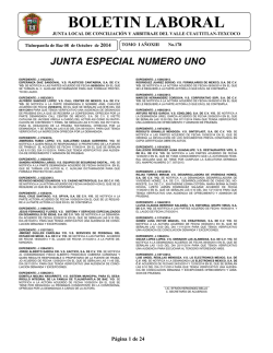 boletin laboral - Junta Local de Conciliaci&oacute;n y Arbitraje del Valle