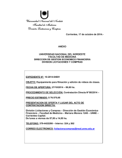 CCD 86-2014-Expte N&deg; 10-2014-04801-Equipamiento de filmacion