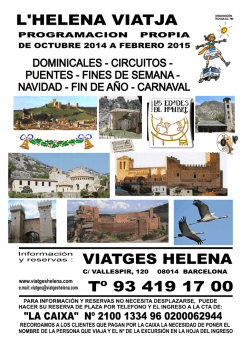 MEN&Uacute; - viatges helena