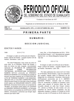 P R I M E R A  P A R T E - Peri&oacute;dico Oficial