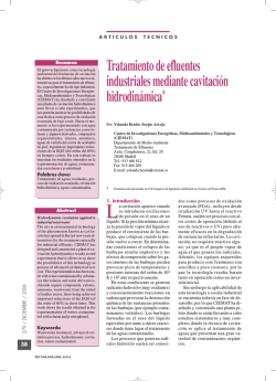 Tratamiento de efluentes industriales mediante cavitaci&oacute;n - GBS