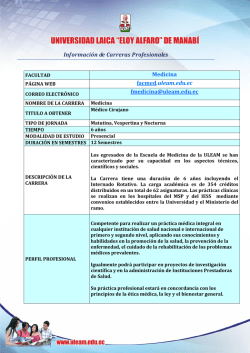 Informaci&oacute;n de Carreras Profesionales Medicina facmed.uleam.edu