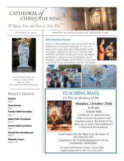 Bulletin - Cathedral of Christ the King