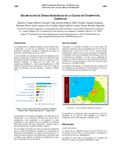 delimitaci&oacute;n de zonas inundables en la ciudad de champot&oacute;n