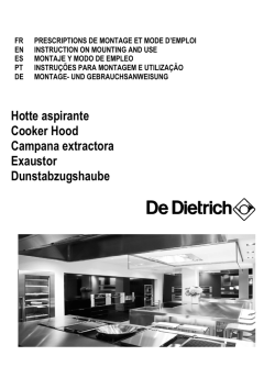 Hotte aspirante Cooker Hood Campana extractora - De Dietrich