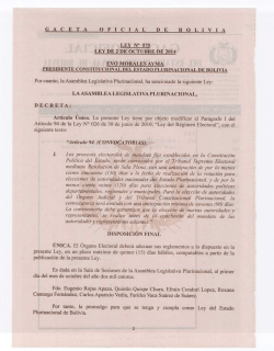 GACETA &Uuml;FICIAL DE BOLIVIA LEY N&rdquo; 535 LEY DE 2 DE - CEPB