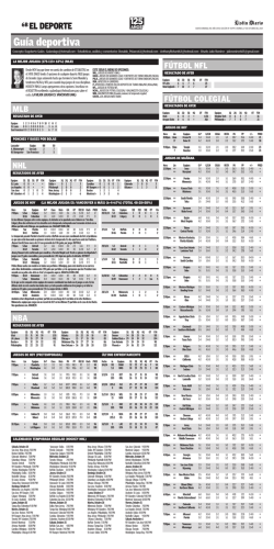 Gu&iacute;a deportiva - Listin Diario