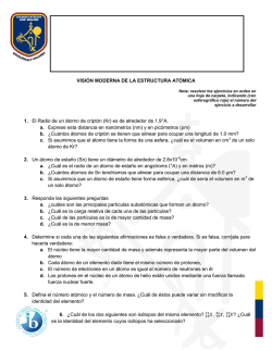Deber Visi&oacute;n moderna de la estructura at&oacute;mica