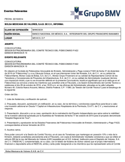 Eventos Relevantes - Bolsa Mexicana de Valores