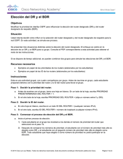 Actividad de clase: Elecci&oacute;n del DR y el BDR