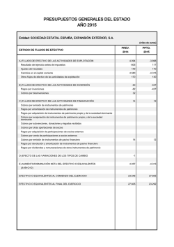 PRESUPUESTOS GENERALES DEL ESTADO A&Ntilde;O 2015