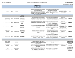 MAESTR&Iacute;A - Programa de Posgrado en Estudios Latinoamericanos