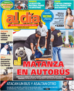 ATACAN UN BUS Y ASALTAN OTRO - Al d&iacute;a