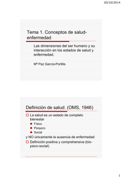 Concepto de salud y enfermedad