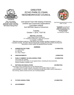 greater echo park elysian neighborhood council - The City of Los