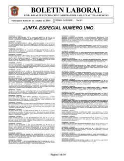 boletin laboral - Junta Local de Conciliaci&oacute;n y Arbitraje del Valle