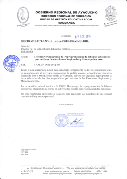 GOBIERNO REGIONAL DE AYAGUGHO - UGEL HUAMANGA