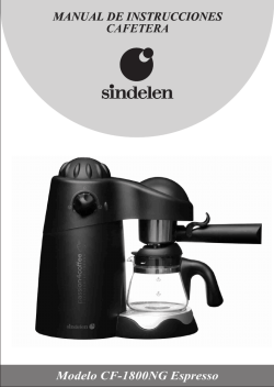 MANUAL DE INSTRUCCIONES CAFETERA Modelo CF-1800NG
