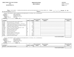 PRESUPUESTOS DEL PLIEGO