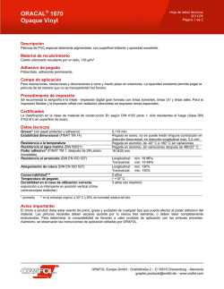 Hoja de datos t&eacute;cnicos - Orafol