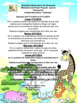 Plan de Tareas Mami y Papi comenzamos con nuestras tareas de