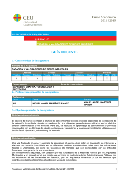 Tasacion y Valoraci&oacute;nes de Bienes Inmuebles - Universidad