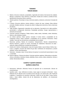 TEMARIO TERCER GRADO CUARTO Y QUINTO GRADOS