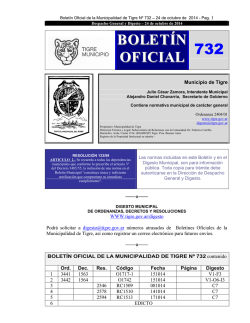 BOLET&Iacute;N OFICIAL - Municipalidad de Tigre