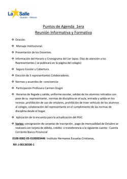 informacion de interes. - ue colegio la salle guaparo