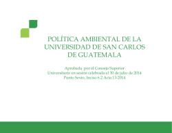 Pol&iacute;tica Ambiental de la USAC - Coordinadora General de