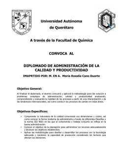Diplomado de Administraci&oacute;n de la Calidad y Productividad