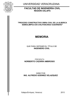 MEMORIA - Universidad Veracruzana
