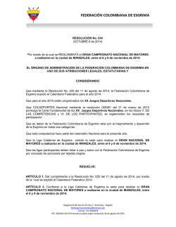 resoluci&oacute;n - Liga de Esgrima del Tolima