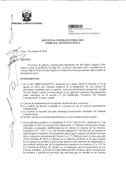 SENTENCIA INTERLOCUTORIA DEL TRIBUNAL CONSTITUCIONAL