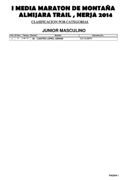 resultados i almijara trail - Club Nerja de Atletismo