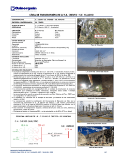 L&Iacute;NEA DE TRANSMISI&Oacute;N 220 kV S.E. CHEVES &ndash; S.E. HUACHO