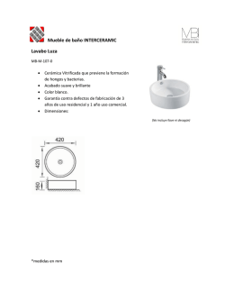 Mueble de ba&ntilde;o INTERCERAMIC Lavabo Luza