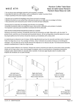 Random Coffee Table Base Base de table basse - West Elm