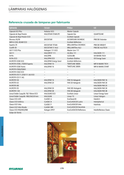 17.- L&aacute;mparas Hal&oacute;genas - sylvania